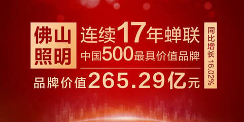 佛山照明 健康领域的深耕铸就265亿元品牌价值