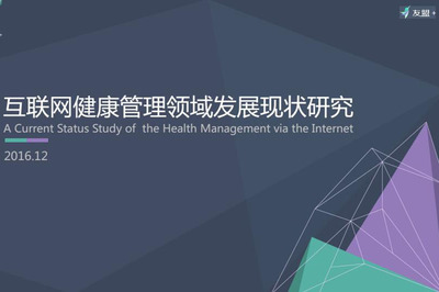互联网健康管理领域发展现状研究
